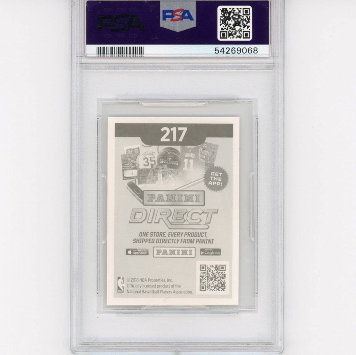 Graded 2018-19 Panini Stickers Luka Doncic #217 Rookie RC Basketball Card PSA 10 Gem Mint