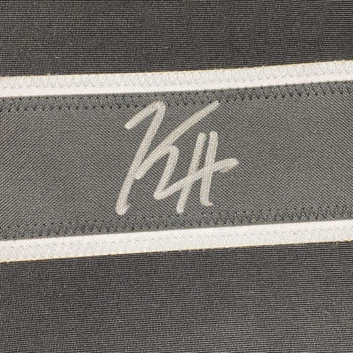 Framed Autographed/Signed Kevin Hayes 35x39 Philadelphia Black Hockey Jersey JSA COA