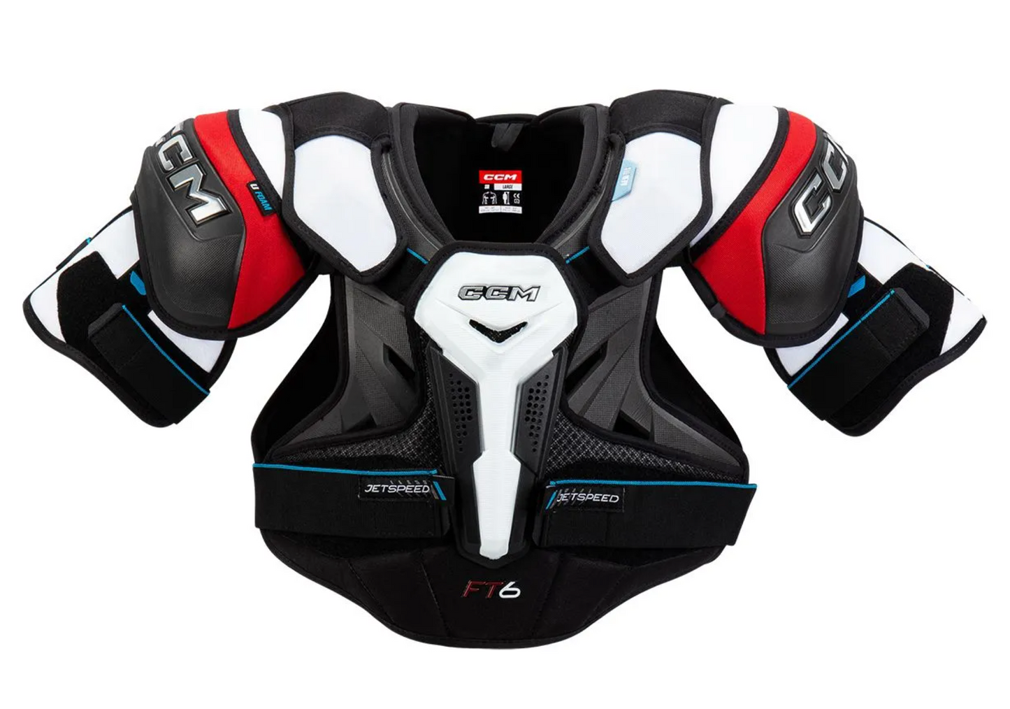 CCM JetSpeed FT6 Shoulder Pads Senior Black