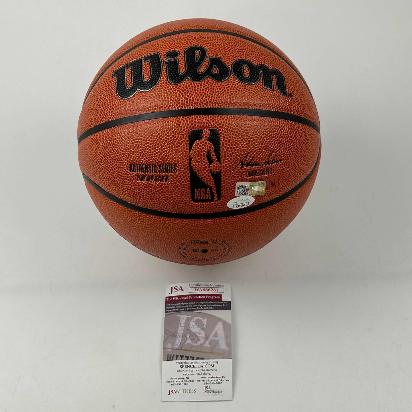 Autographed/Signed Larry Bird Boston Celtics Full Size Wilson Basketball JSA COA