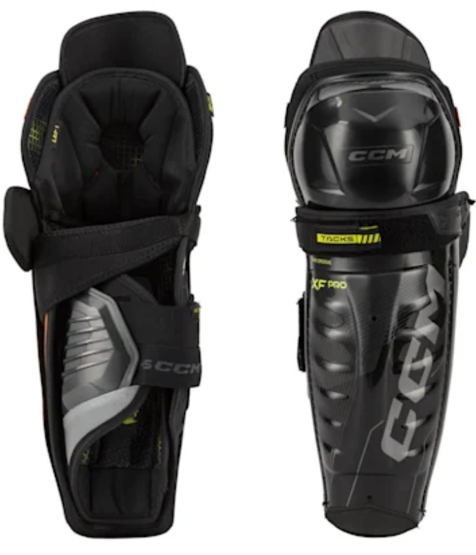CCM Tacks XF Pro Shin Guards Senior Black