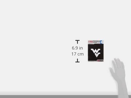 West Virginia University Mountaineers Auto Emblem, Silver Chrome Color, Molded Raised, Adhesive Tape Backing, 3 Inch