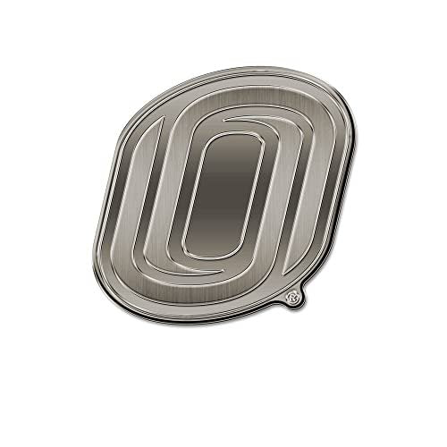 Rico Industries NCAA Nebraska-Omaha Mavericks Antique Auto Emblem Antique Nickel Auto Emblem for Car/Truck/SUV