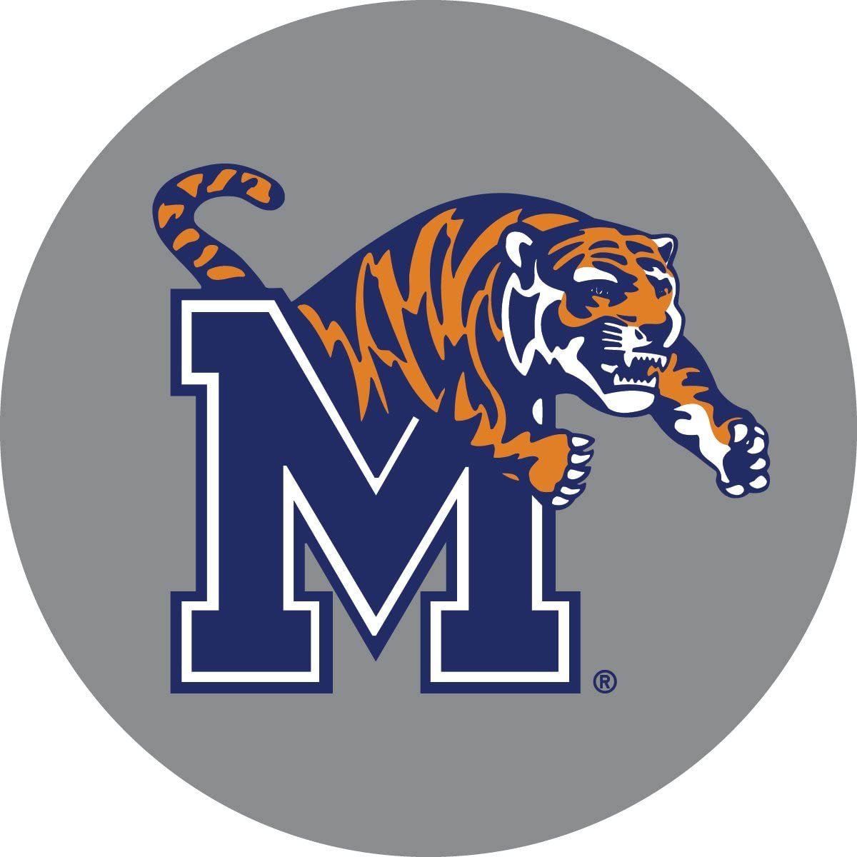 Memphis Tigers PV RR 4" Round Vinyl Magnet Auto Home University of