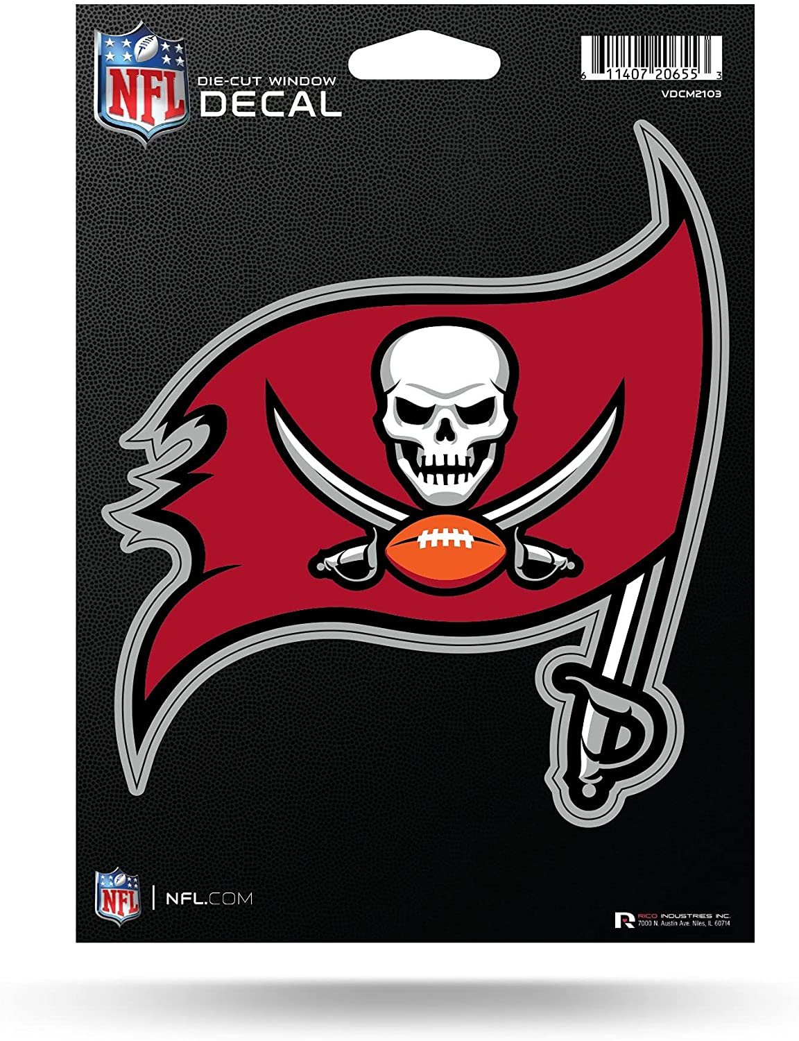 Tampa Bay Buccaneers 5 Inch Decal Sticker Flat Vinyl Die Cut Adhesive Backing