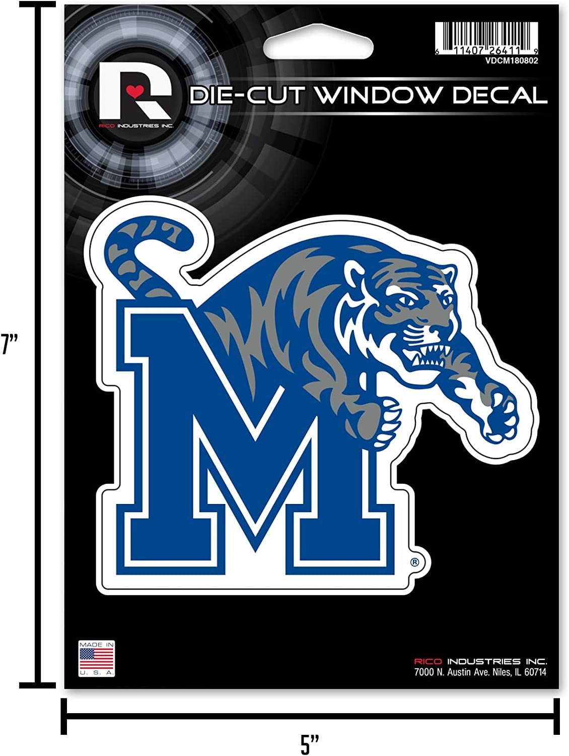 Colorado Avalanche 5 Inch Sticker Decal, Shape Cut, Flat Vinyl, Peel & Stick Application