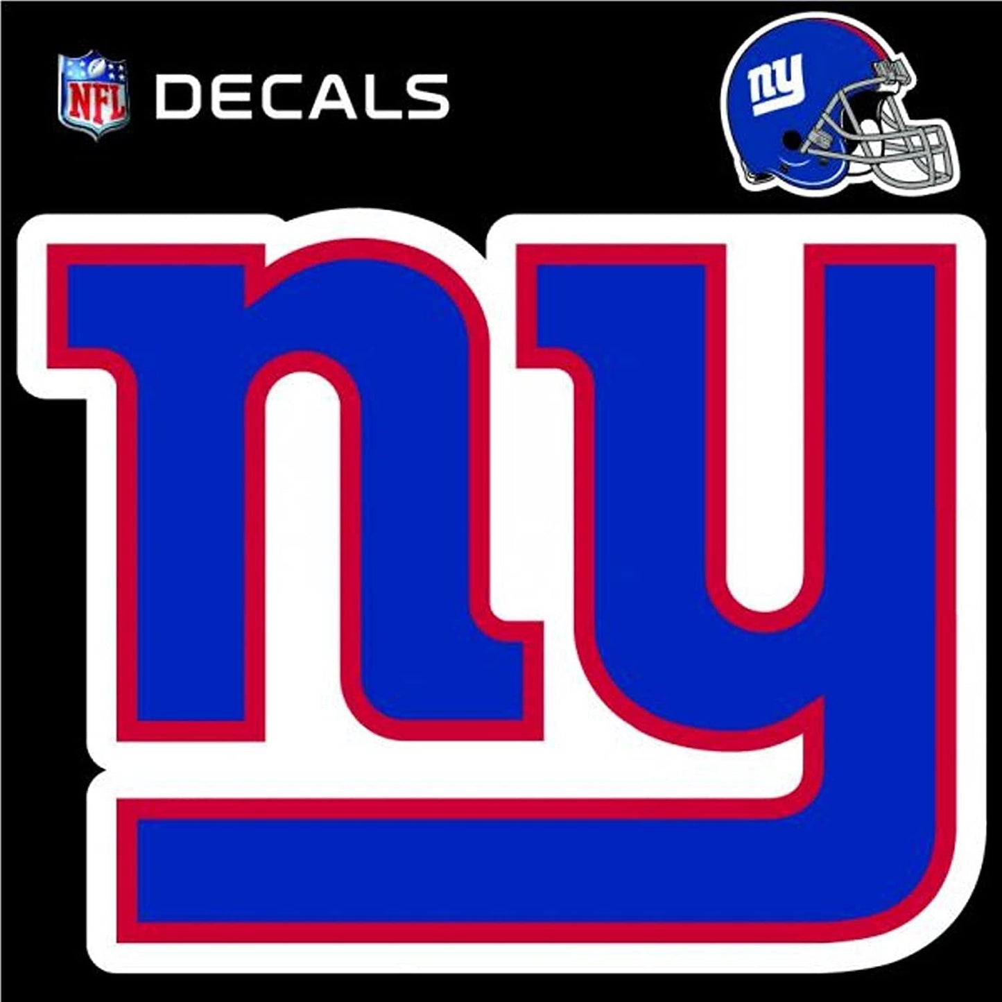 Giants 12" Logo Decal Bonus Decal Flat Vinyl Reusable Repositionable Auto Home Football
