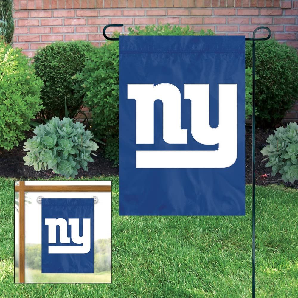New York Giants Garden Flag Premium 13x18 Nylon APPLIQUE & Embroidered Banner