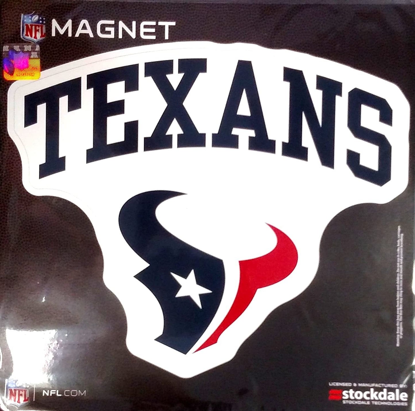 Houston Texans Arch Style Logo 12" Magnet Heavy Duty Auto Home NFL Football