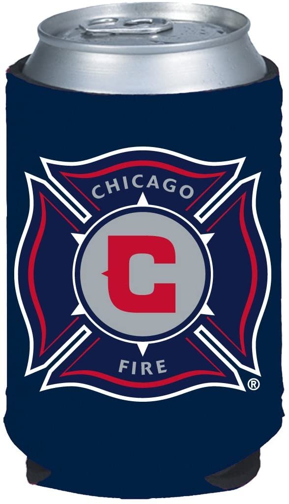 Chicago Fire MLS Can Beverage Insulator Cooler Holder Neoprene