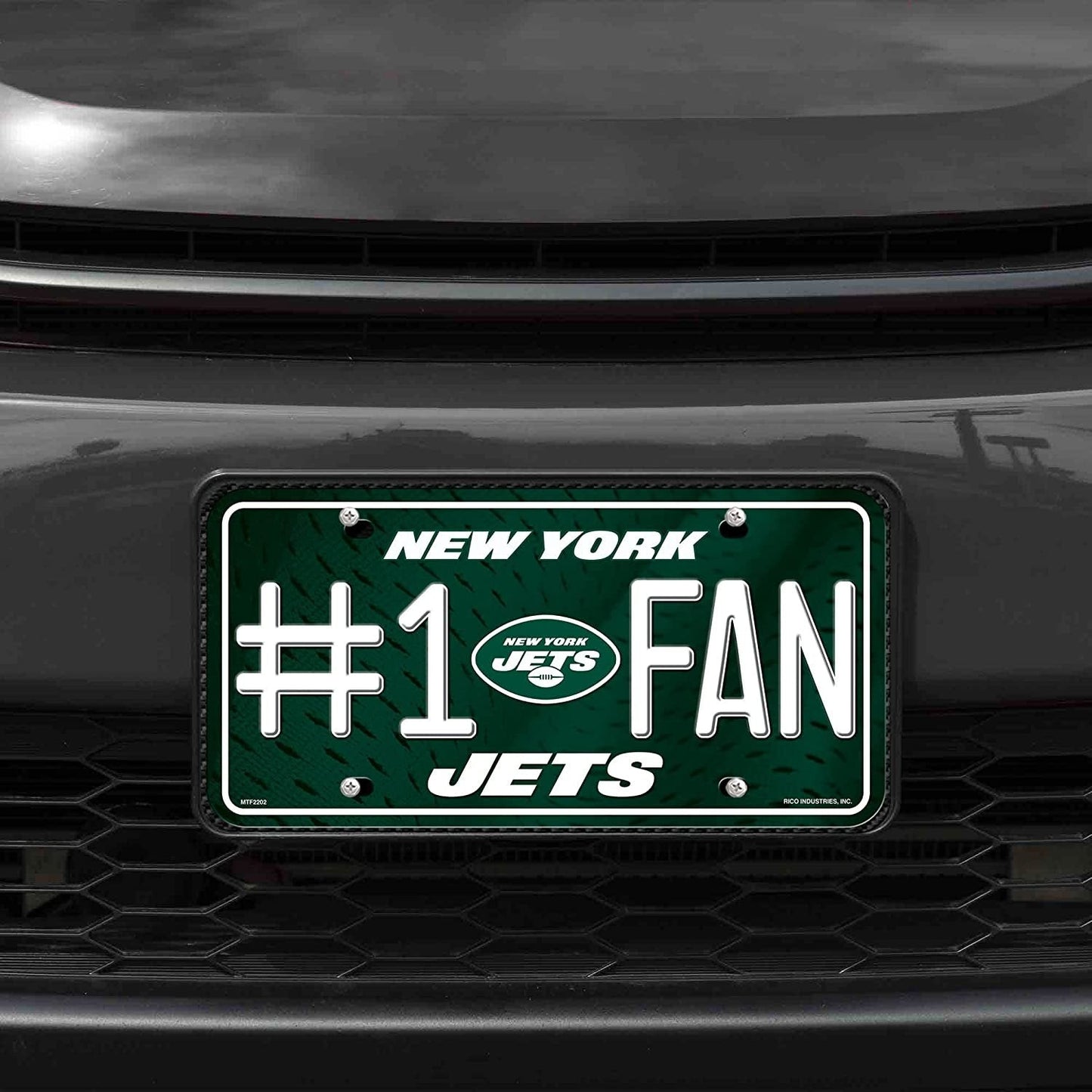 New York Jets Metal Auto Tag License Plate, #1 Fan Design, 12x6 Inch