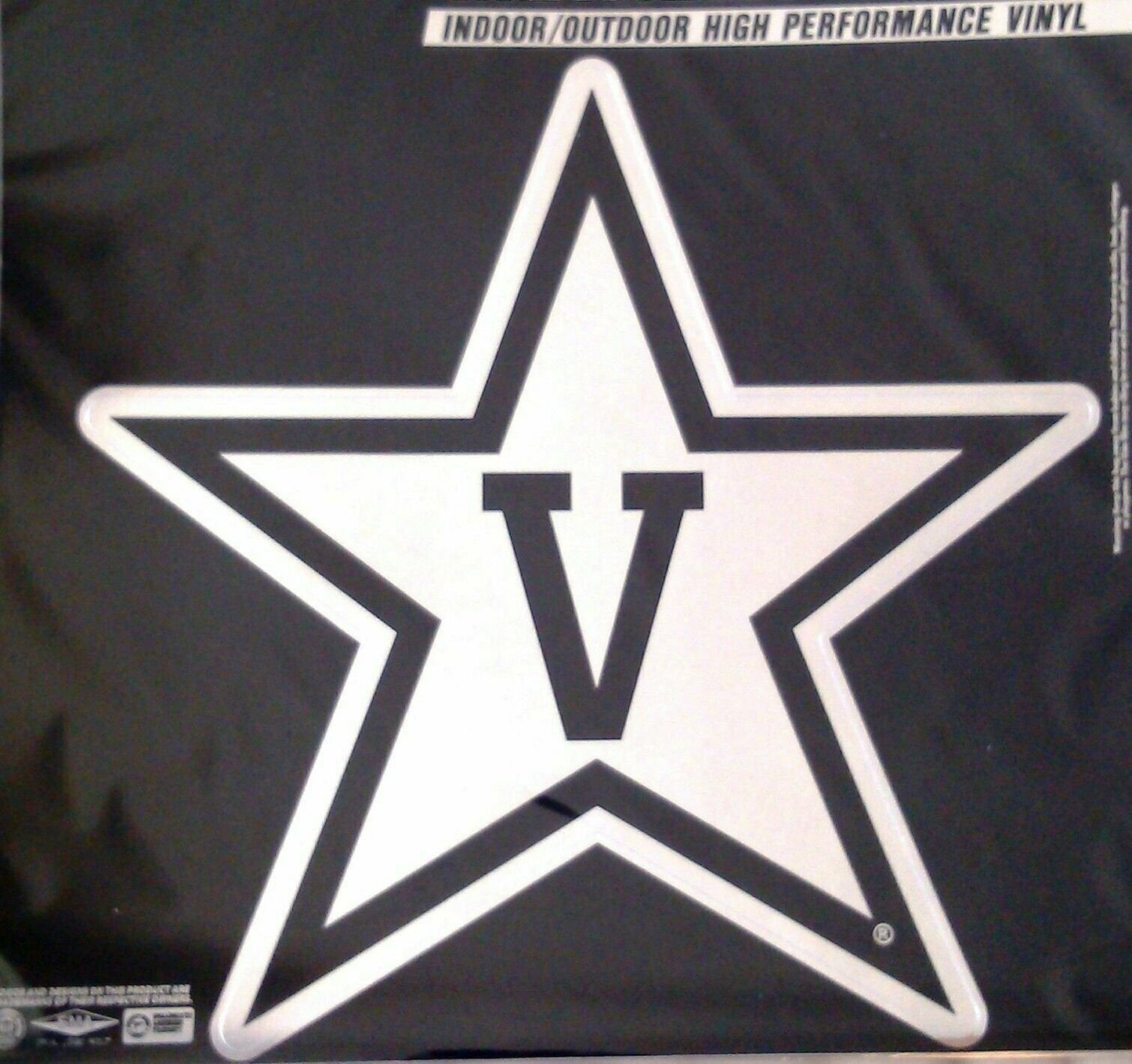 Vanderbilt University Commodores 6 Inch Magnet Metallic Shimmer Design Shape Cut