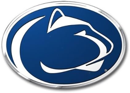 Penn State University Nittany Lions Embossed Color Auto Emblem Aluminum Metal Raised Decal Sticker Full Adhesive Backing
