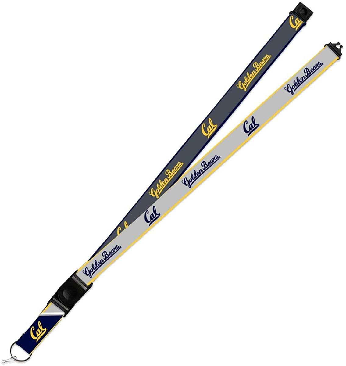 California Golden Bears Lanyard Keychain 2-sided Breakaway Clip GRAY University of