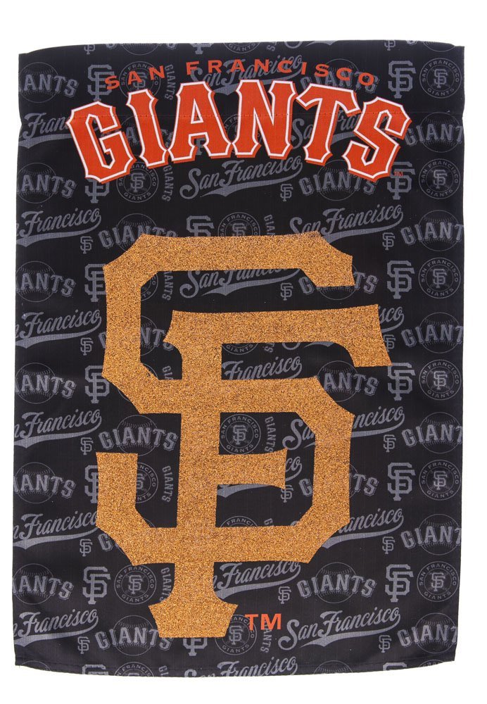 San Francisco Giants Premium 2-Sided Garden Flag Banner, Glitter Design, Linen, 13x18 Inch