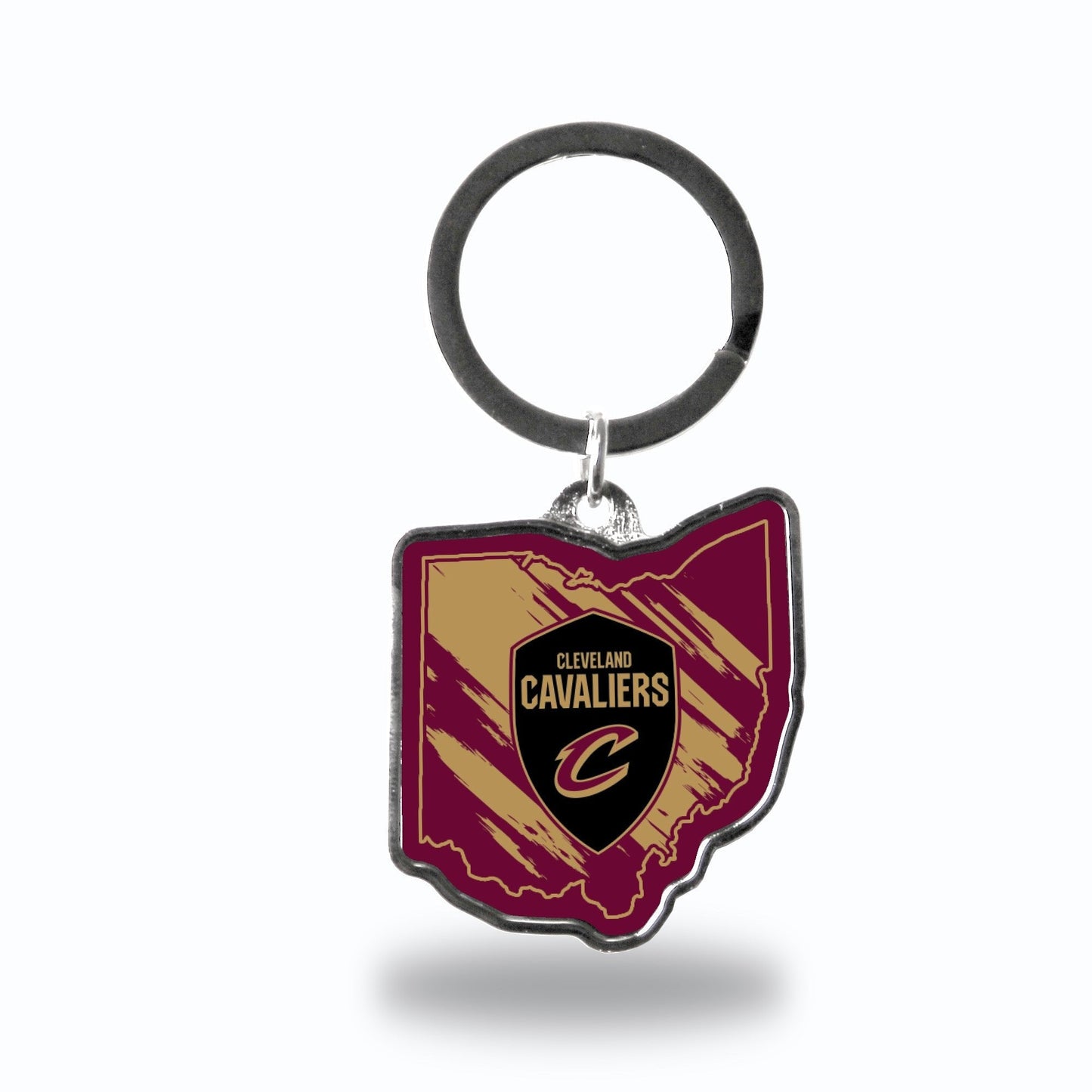 Rico Industries NBA Basketball Cleveland Cavaliers State Shape Keychain