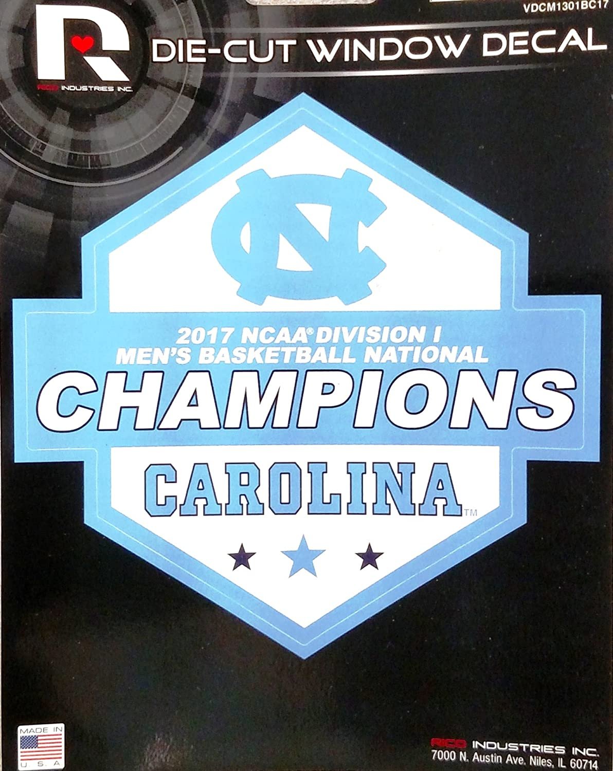 Rico Industries NCAA North Carolina Tar Heels Sports Fan Automotive Decals, Baby Blue and White, one Size