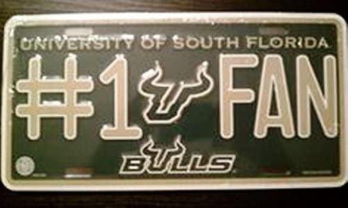 University of South Florida Bulls #1 Fan Metal Tag License Plate Novelty 6x12 Inch