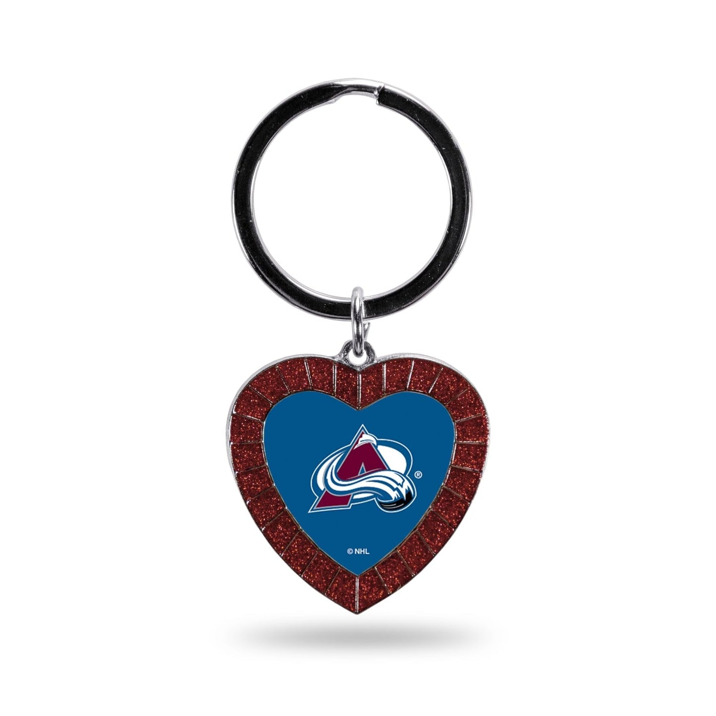 Avalanche Colored Rhinestone Heart Keychain - Maroon