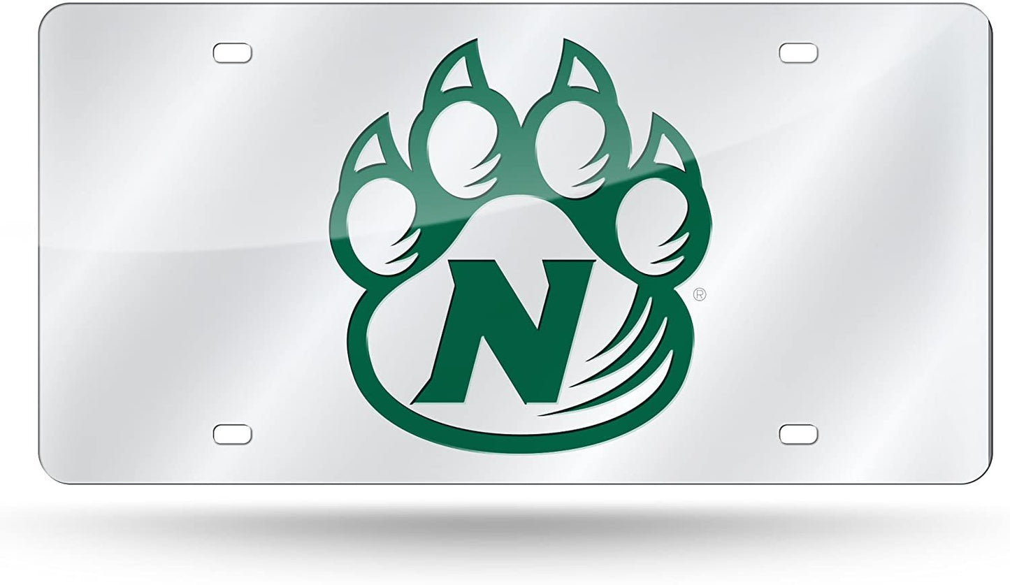 Northwest Missouri State University Bearcats Premium Laser Cut Tag License Plate, Mirrored Acrylic Inlaid, 12x6 Inch
