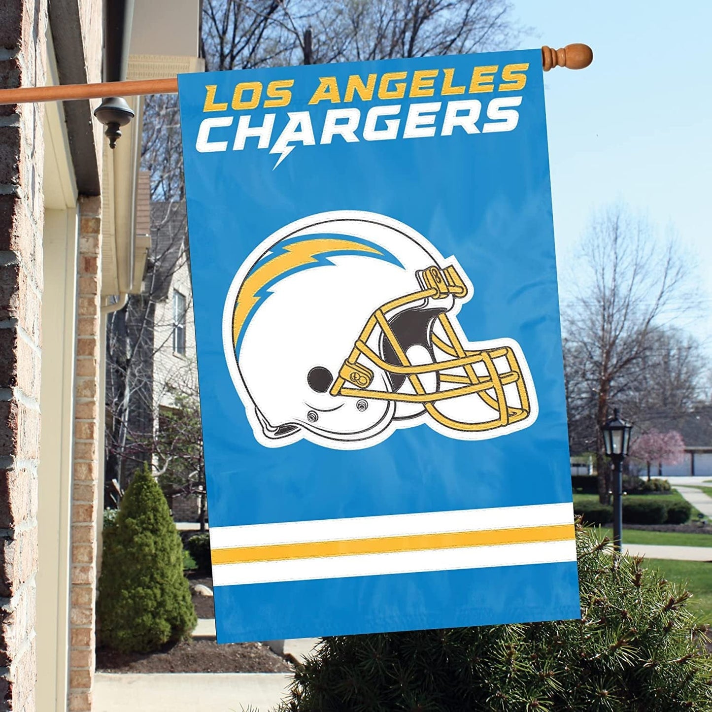 Los Angeles Chargers Premium Double Sided Banner Flag Applique Embroidered 28x44 Inches