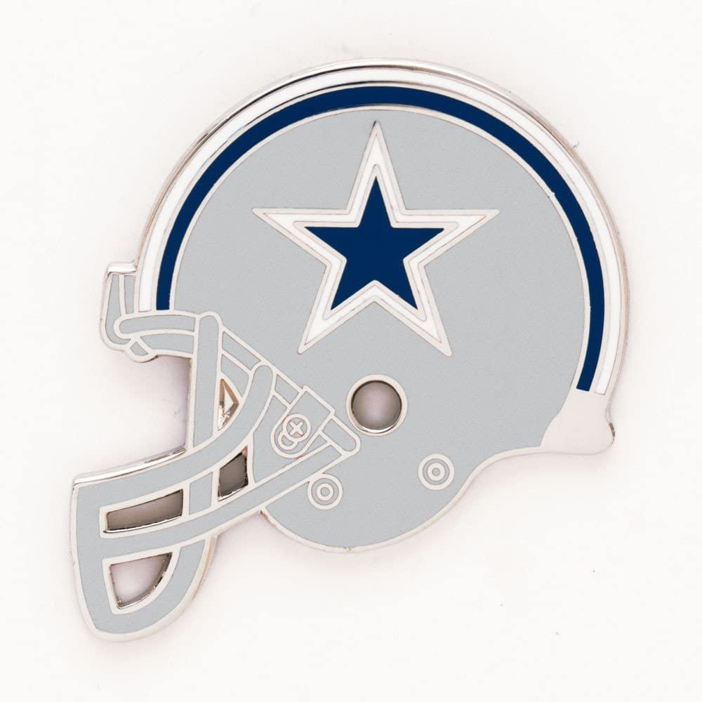 Dallas Cowboys Metal Pin for Hat or Lapel, Retro Helmet Design, 1 Inch