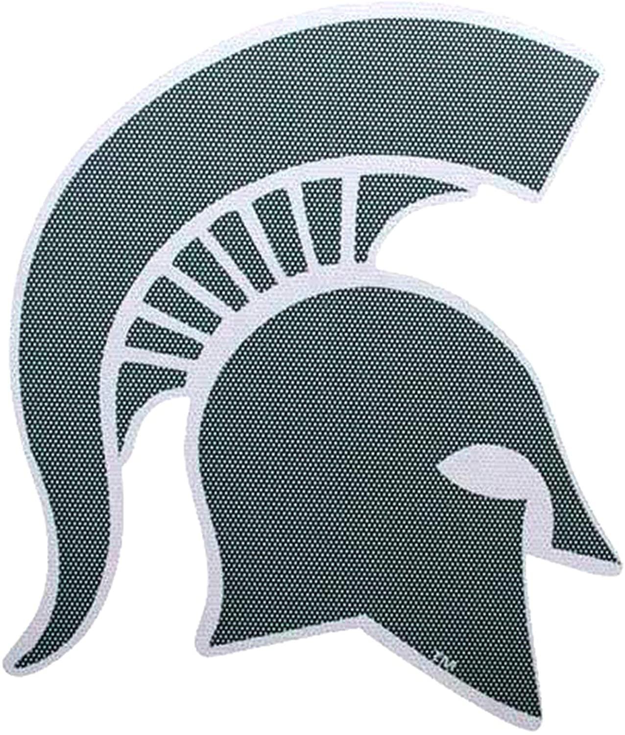 Michigan State University Spartans 12 Inch Preforated Window Film Decal Sticker, One-Way Vision, Adhesive Backing