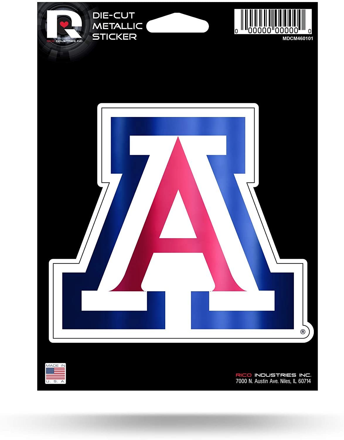 University of Arizona Wildcats 5 Inch Die Cut Shimmer Metallic Decal Sticker Flat Vinyl