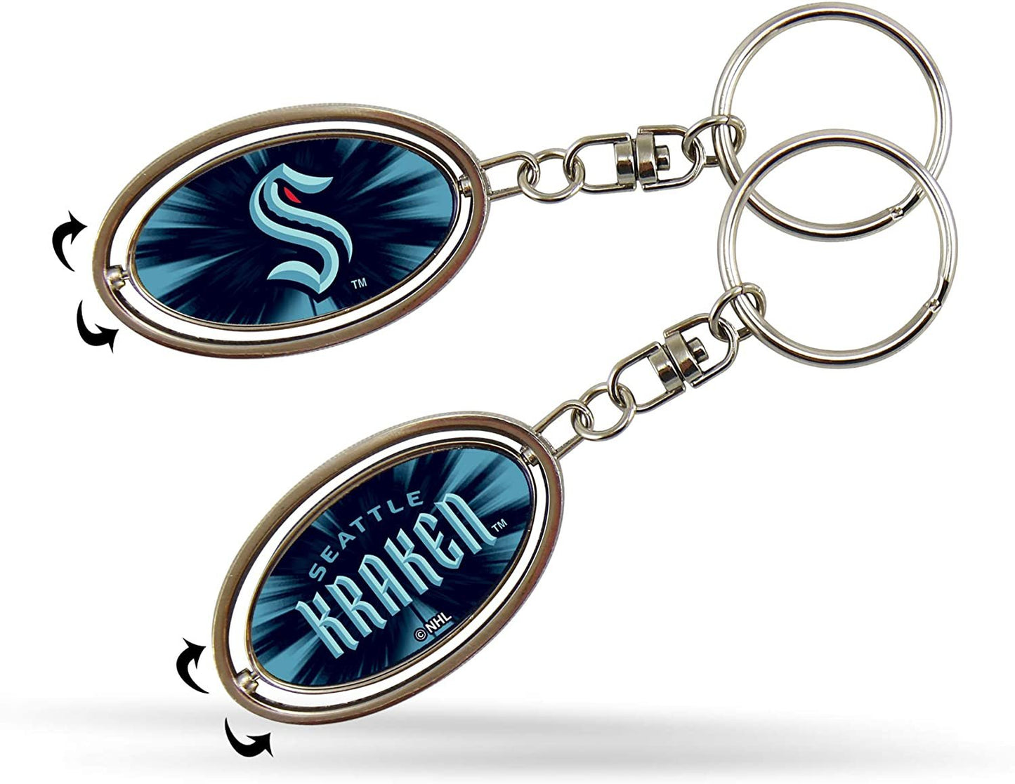 Seattle Kraken Metal Spinner Keychain