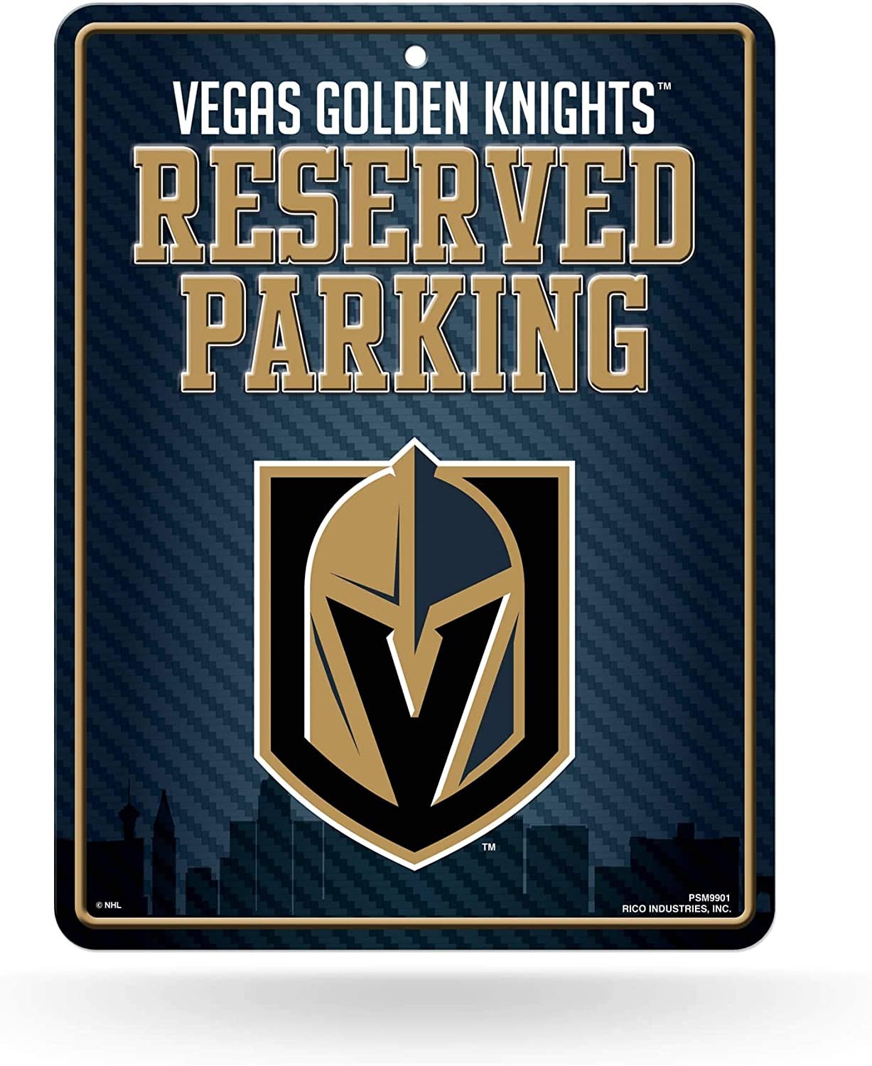 Vegas Golden Knights 8.5-Inch by 11-Inch Metal Parking Sign Décor