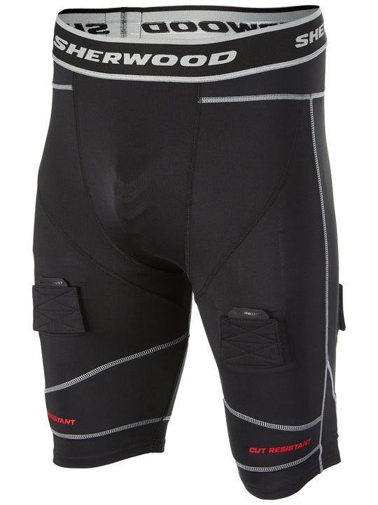 Sherwood Rekker Cut Resistant Compression Jock Shorts with Cup