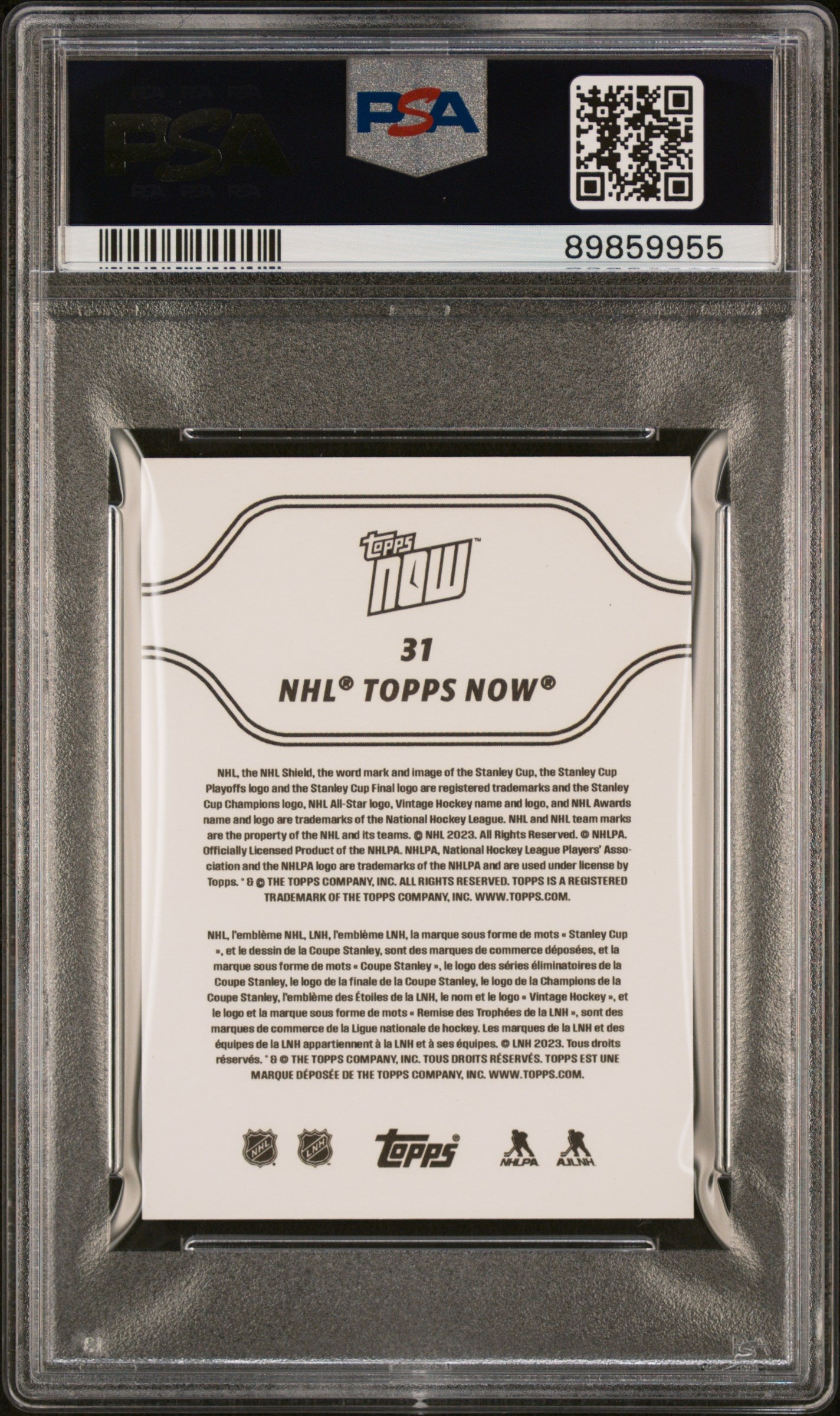 Graded 2023 Topps Now NHL Connor Bedard #31 Stickers Rookie RC Hockey Card PSA 5 EX