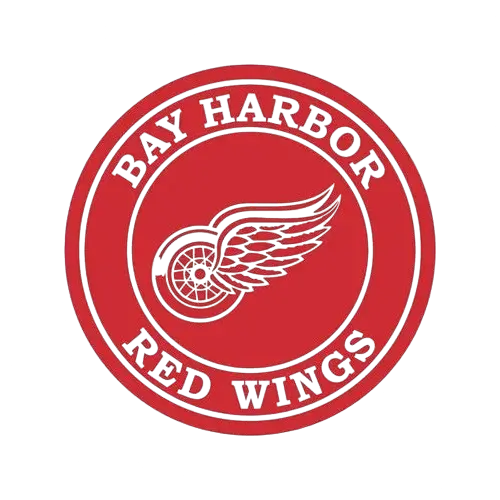 Bay Harbor Red Wings youth hockey team logo - proud partner of The Ice Box hockey pro shop