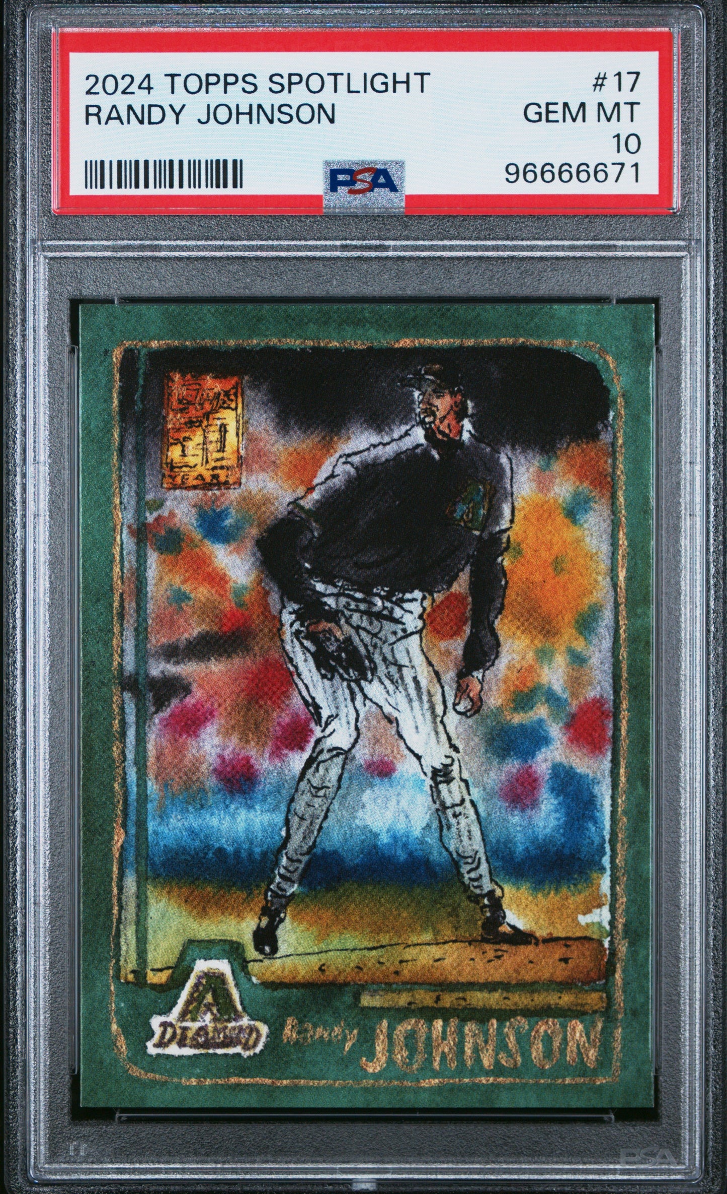 Graded 2024 Topps Spotlight Randy Johnson #17 Baseball Card PSA 10 Gem Mint