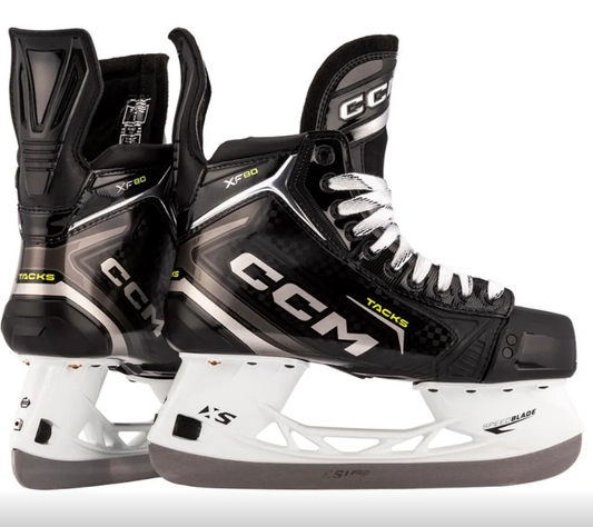 CCM Tacks XF80 Hockey Skates Intermediate Black/White