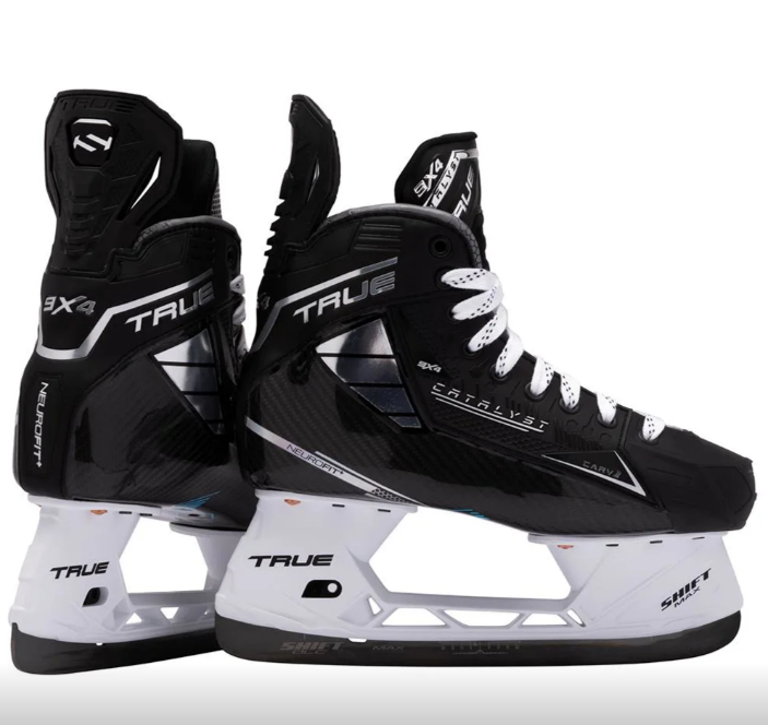 True Catalyst 9X4 Hockey Skates Intermediate Black/White