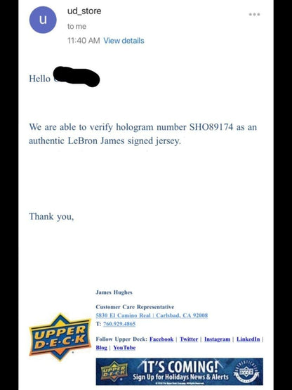 Autographed/Signed LeBron James Miami Heat Black Limited Edition Basketball Jersey Upper Deck UDA COA