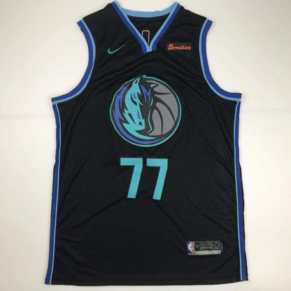 Autographed/Signed Luka Doncic Dallas Black Basketball Jersey PSA/DNA COA