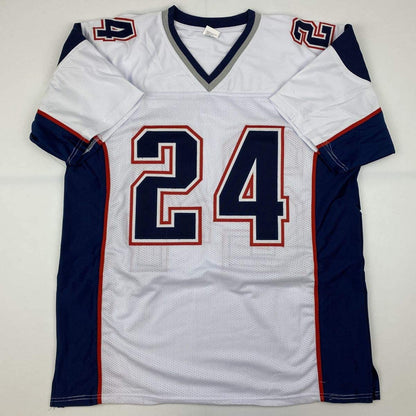 Autographed/Signed Stephon Gilmore New England White Football Jersey PSA/DNA COA