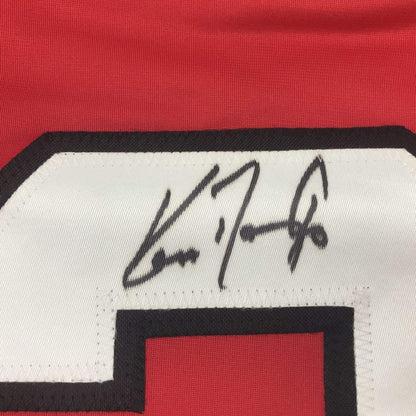 Framed Autographed/Signed Ken Daneyko 35x39 New Jersey Red Hockey Jersey PSA/DNA COA