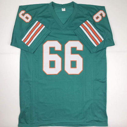Autographed/Signed Larry Little HOF 93 Miami Teal Football Jersey JSA COA