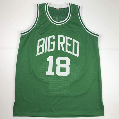 Autographed/Signed Dave Cowens Boston Green Stat Basketball Jersey PSA/DNA COA