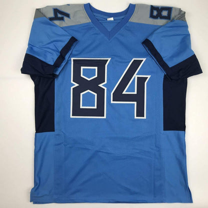 Autographed/Signed Corey Davis Tennessee 2018 Powder Blue Football Jersey JSA COA