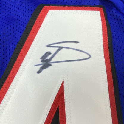 Autographed/Signed Stefon Diggs Buffalo Blue Football Jersey Beckett BAS COA