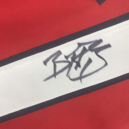 Framed Autographed/Signed Braden Holtby 35x39 Washington Red Hockey Jersey Beckett BAS COA