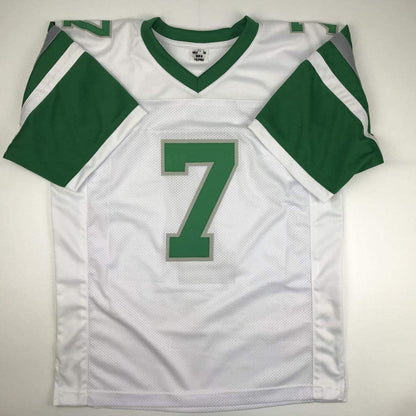Autographed/Signed Ron Jaworski Philadelphia White Football Jersey JSA COA
