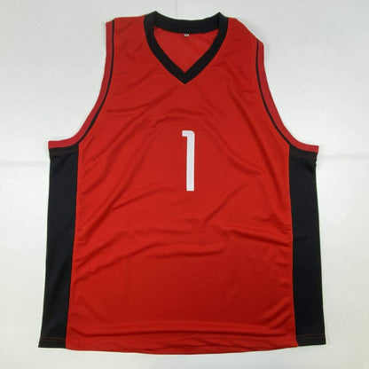 Autographed/Signed John Wall Houston Red Basketball Jersey JSA COA