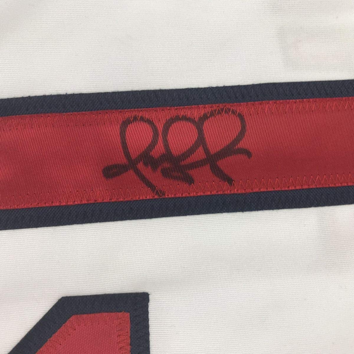 Autographed/Signed Omar Vizquel Cleveland White Baseball Jersey PSA/DNA COA