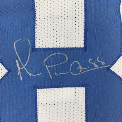 Autographed/Signed Michael Irvin Dallas White Stat Football Jersey JSA COA