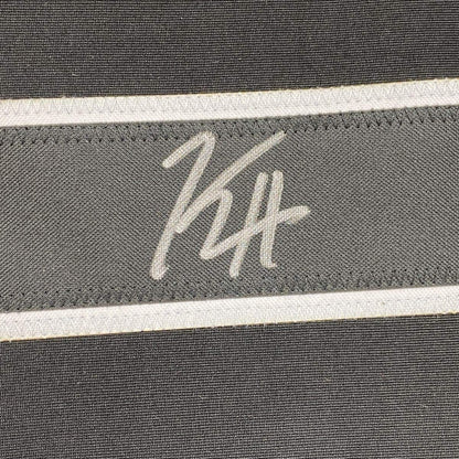 Framed Autographed/Signed Kevin Hayes 35x39 Philadelphia Black Hockey Jersey JSA COA